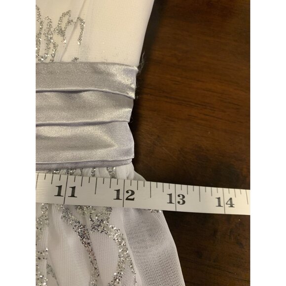 Speechless Girls 16 White Silver Floral Glitter Midi Dress Formal Evening - Picture 6 of 8